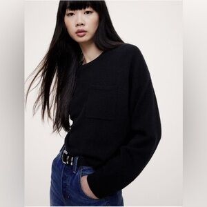 Banana Republic Women's Black Crew Neck Sweater